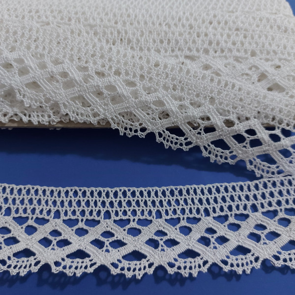 Art. 118 - Bobbin Lace Border - White - Art. 118